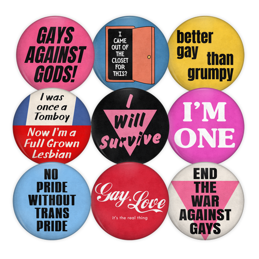 Vintage LGBTQ+ Remake Buttons