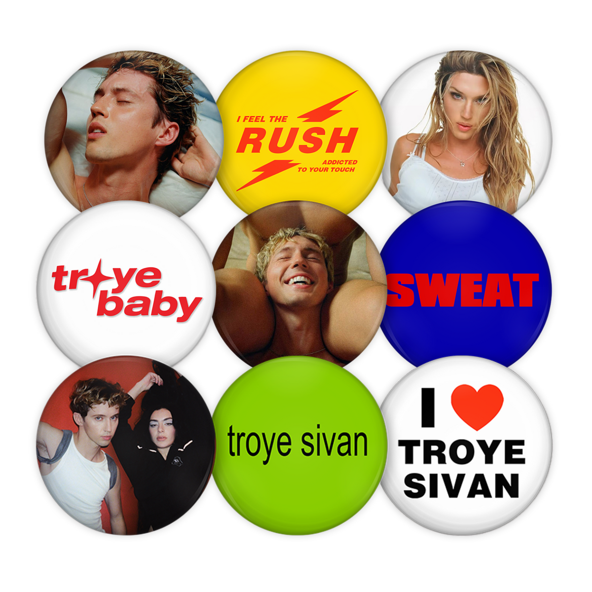 Troye Sivan Pinback Buttons