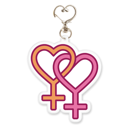 Pink & Orange Double Venus Keychain