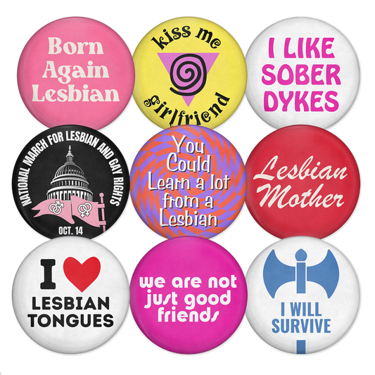 Lesbian Vintage Remake Buttons #3