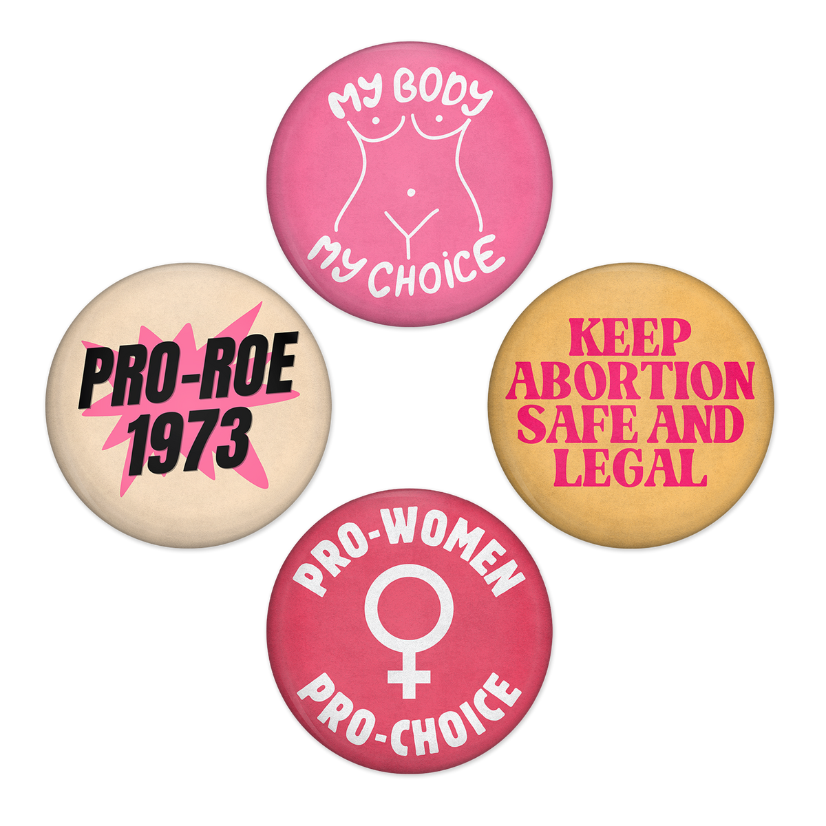 Pro-Choice Feminist Buttons
