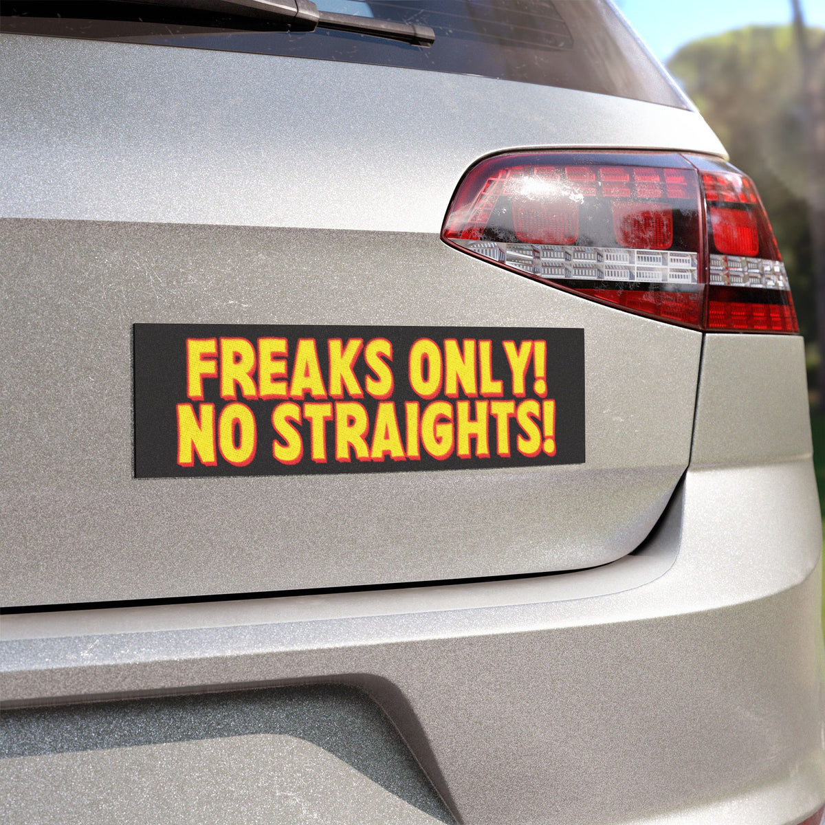 Freaks Only, No Straights! Bumper Magnet/Sticker