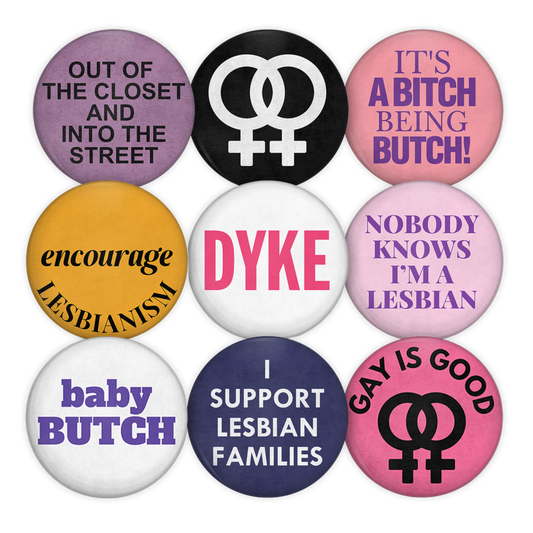 Lesbian Vintage Remake Buttons #2