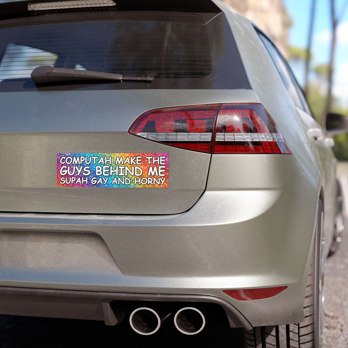 Computah Make These Guys Supah Gay Bumper Magnet/Sticker