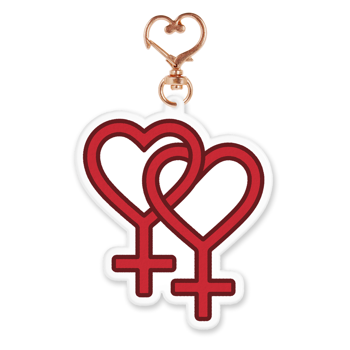 Red Double Venus Keychain