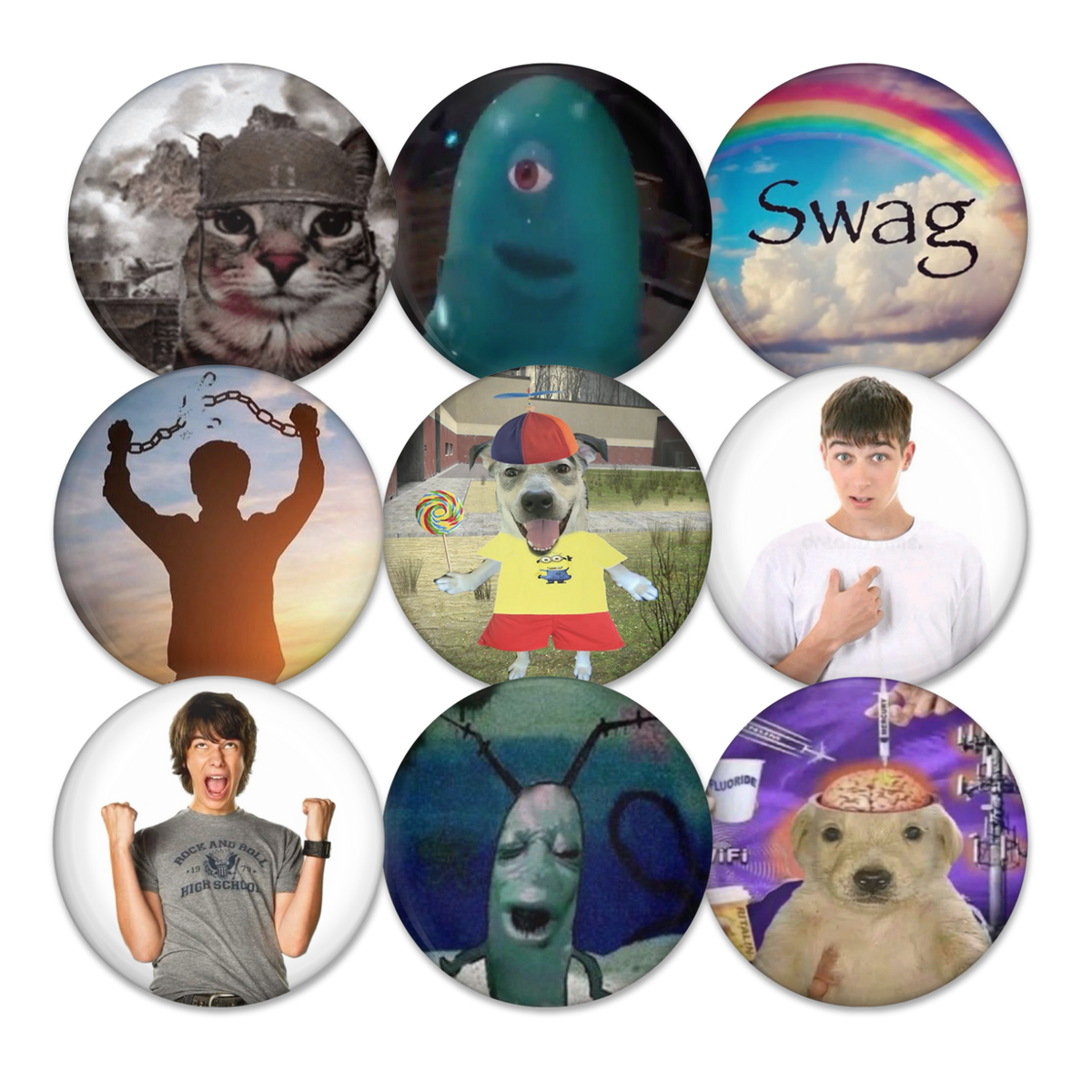 Reaction Meme Pinback Buttons