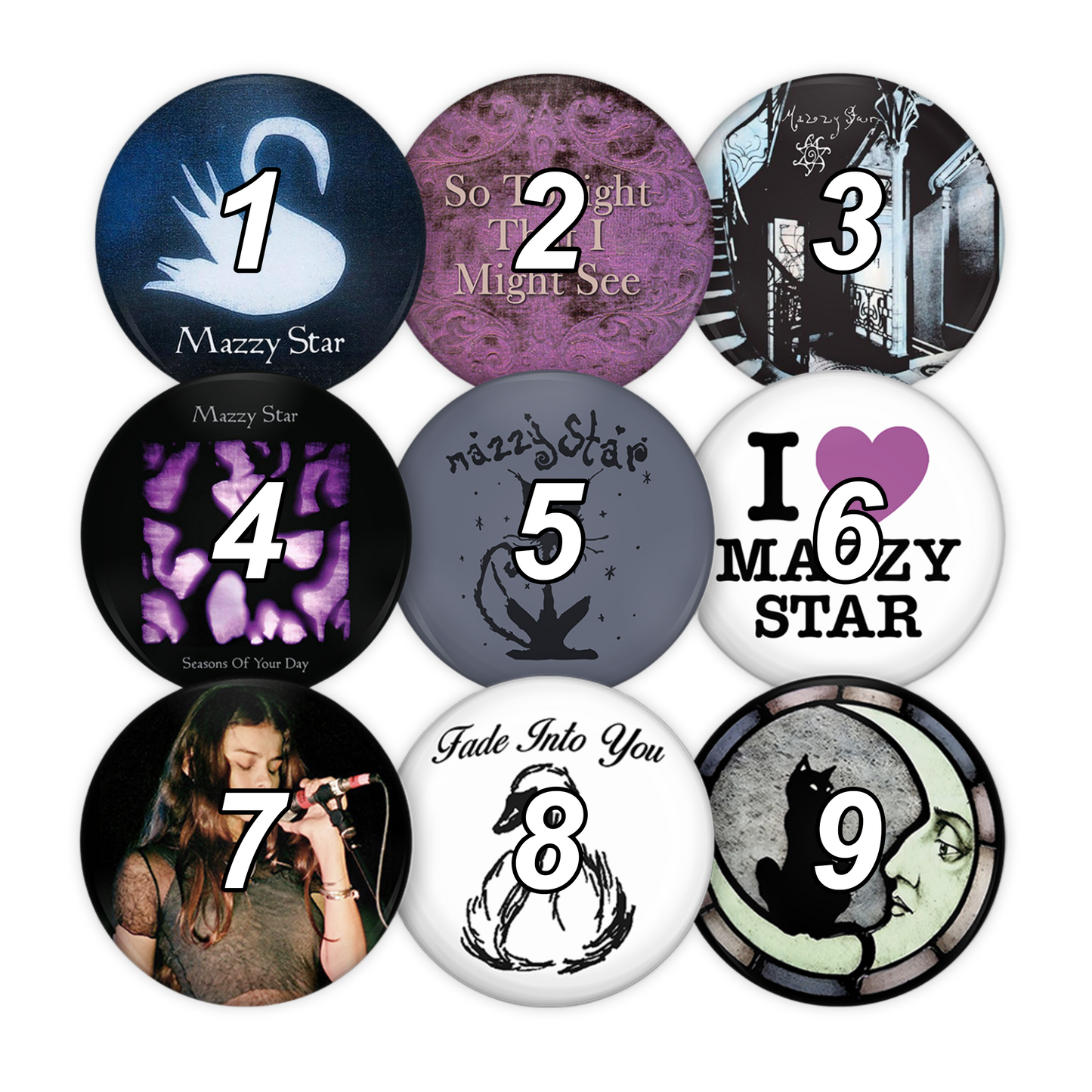 Mazzy Star Buttons